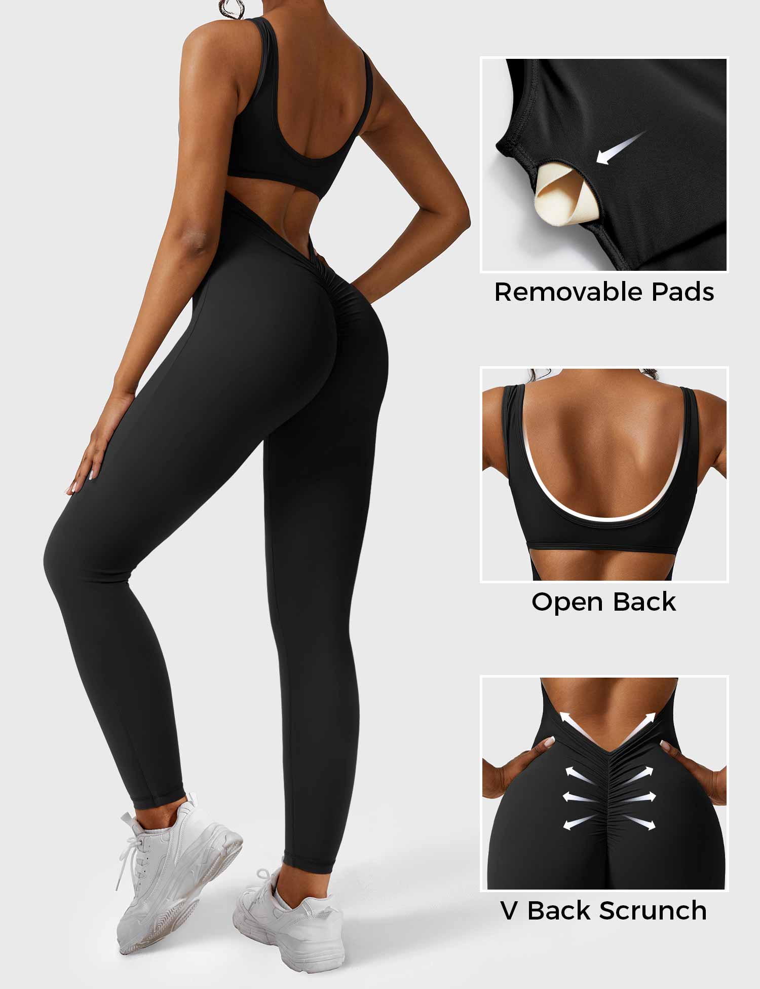 Lizvette V - Back Jumpsuit - Vibayaa