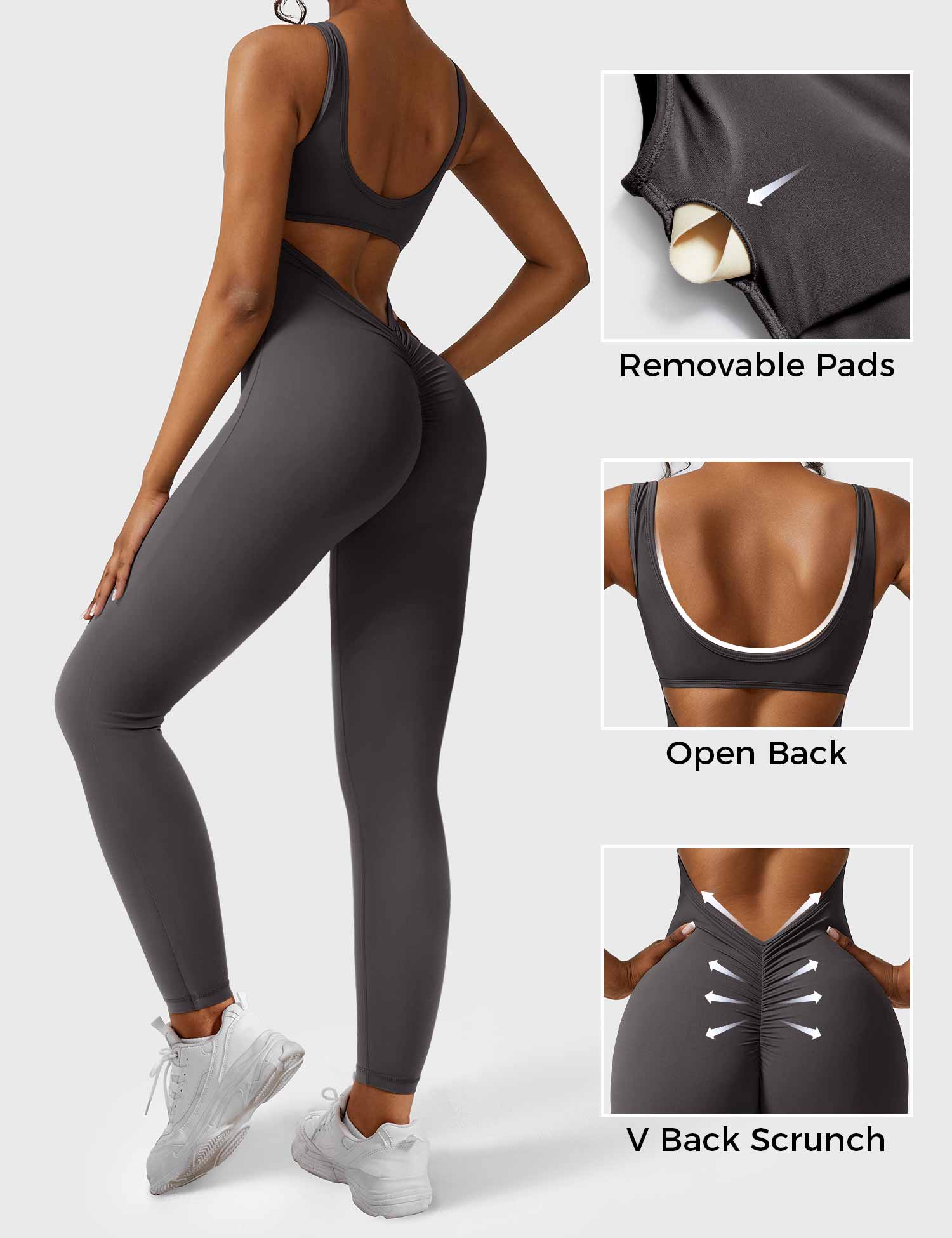 Lizvette V - Back Jumpsuit - Vibayaa