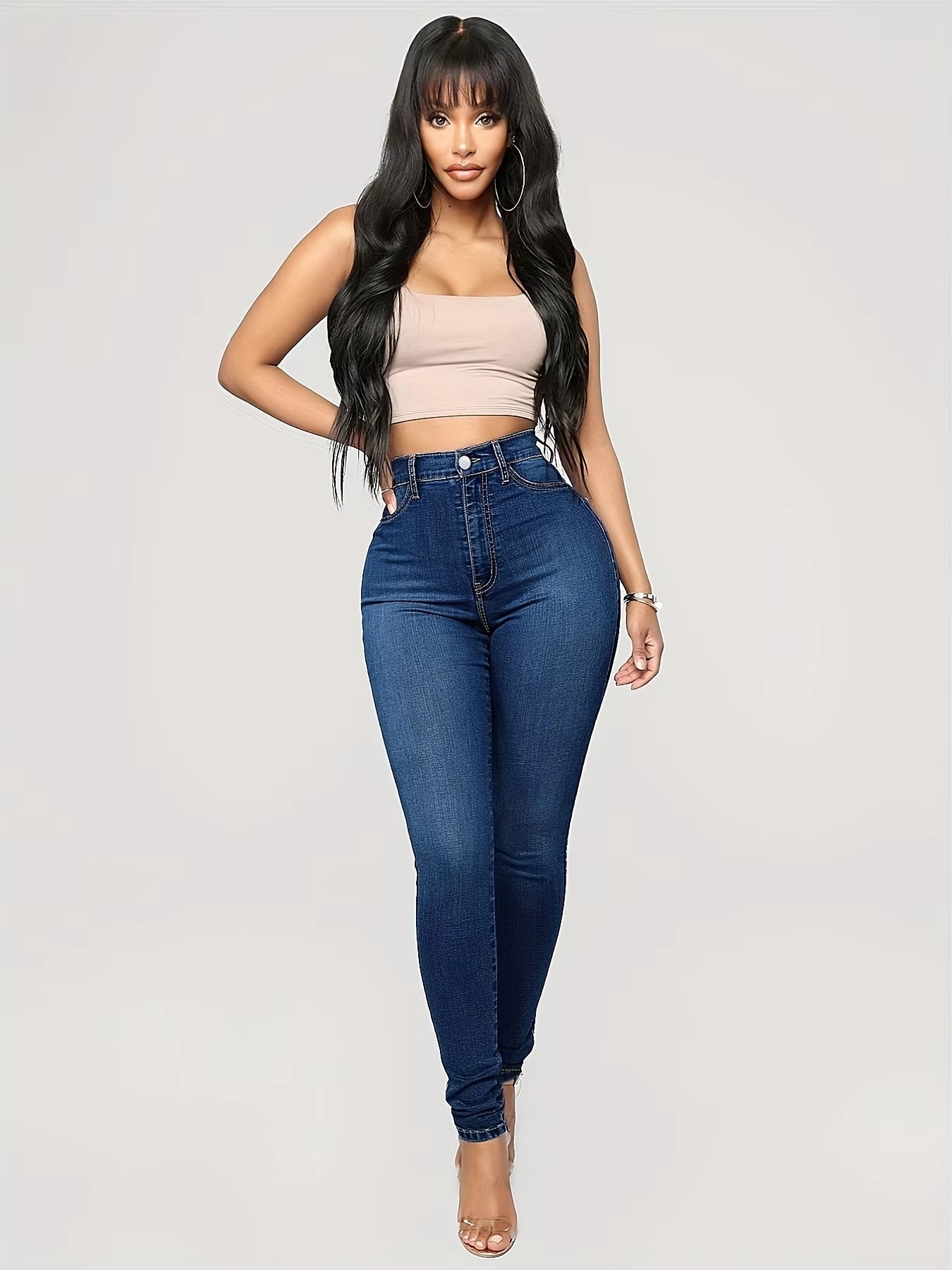 Tummy Control Jeans - Vibayaa